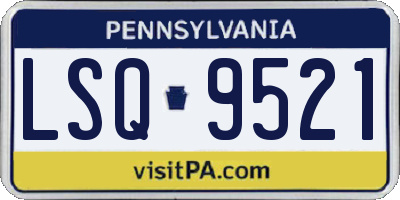 PA license plate LSQ9521