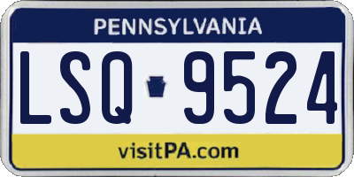 PA license plate LSQ9524