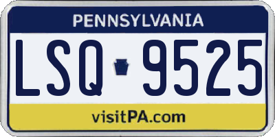 PA license plate LSQ9525