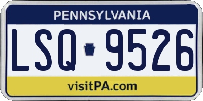 PA license plate LSQ9526
