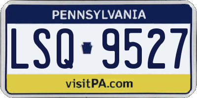 PA license plate LSQ9527