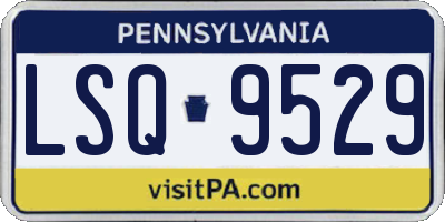 PA license plate LSQ9529