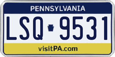 PA license plate LSQ9531