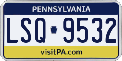 PA license plate LSQ9532