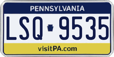 PA license plate LSQ9535
