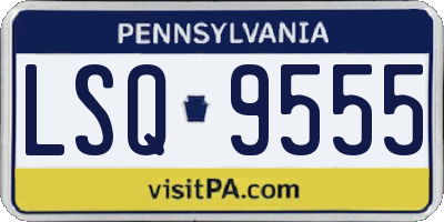 PA license plate LSQ9555