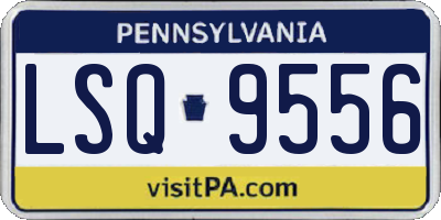 PA license plate LSQ9556