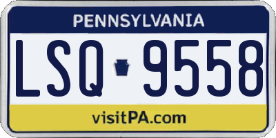 PA license plate LSQ9558