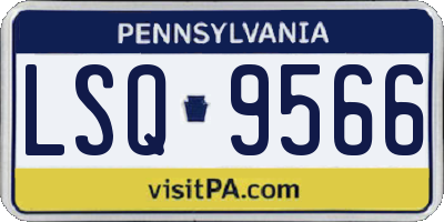 PA license plate LSQ9566