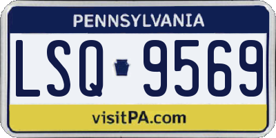 PA license plate LSQ9569