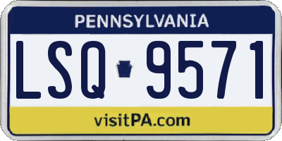 PA license plate LSQ9571