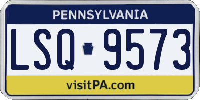 PA license plate LSQ9573