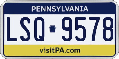 PA license plate LSQ9578