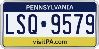 PA license plate LSQ9579