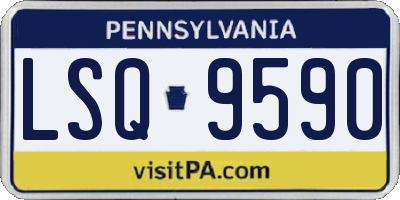 PA license plate LSQ9590