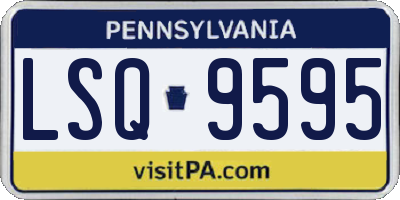 PA license plate LSQ9595
