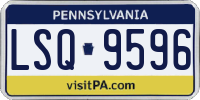 PA license plate LSQ9596
