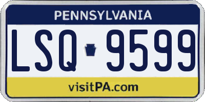 PA license plate LSQ9599