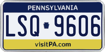 PA license plate LSQ9606