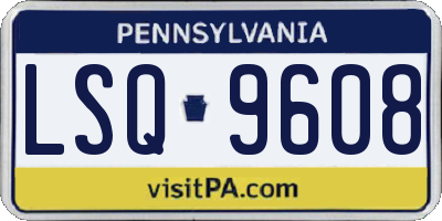 PA license plate LSQ9608