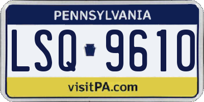 PA license plate LSQ9610
