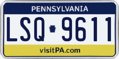 PA license plate LSQ9611