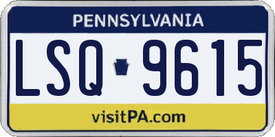PA license plate LSQ9615