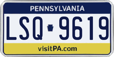 PA license plate LSQ9619