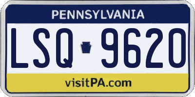 PA license plate LSQ9620