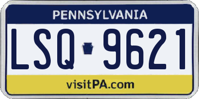 PA license plate LSQ9621