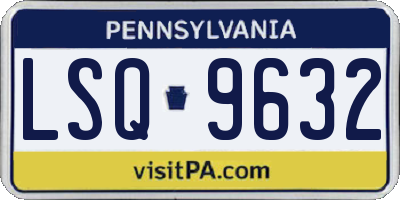 PA license plate LSQ9632