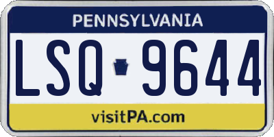 PA license plate LSQ9644