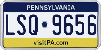 PA license plate LSQ9656