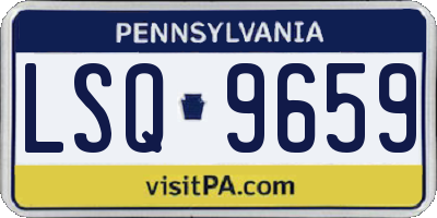 PA license plate LSQ9659