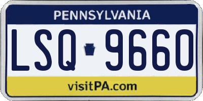 PA license plate LSQ9660