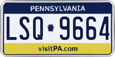 PA license plate LSQ9664