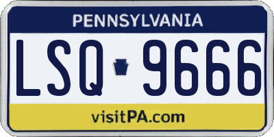PA license plate LSQ9666