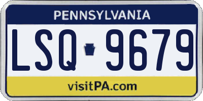 PA license plate LSQ9679