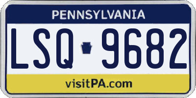 PA license plate LSQ9682