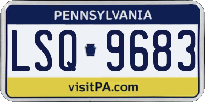PA license plate LSQ9683