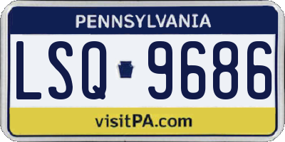 PA license plate LSQ9686