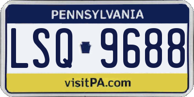 PA license plate LSQ9688