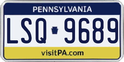 PA license plate LSQ9689