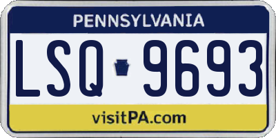 PA license plate LSQ9693