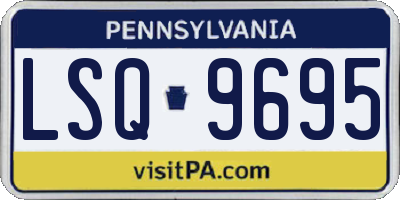 PA license plate LSQ9695