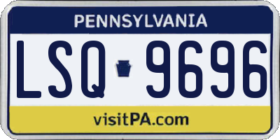 PA license plate LSQ9696