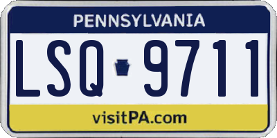 PA license plate LSQ9711