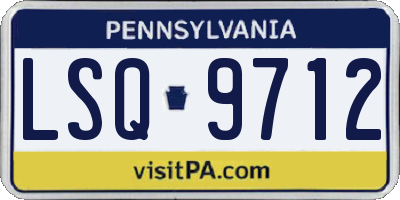 PA license plate LSQ9712