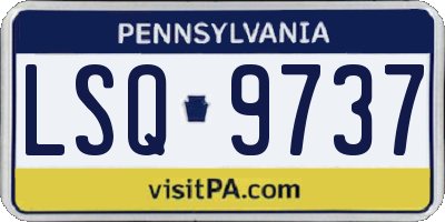 PA license plate LSQ9737