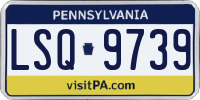 PA license plate LSQ9739